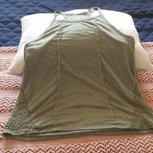 Green lace top